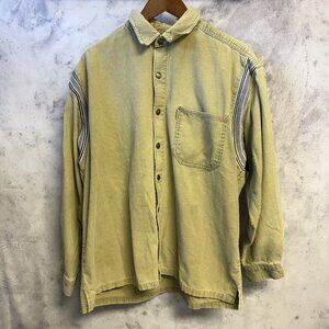 Vintage Diner Brand Shacket Mens L Y2k 90s Skate Ribbed Long Sleeve